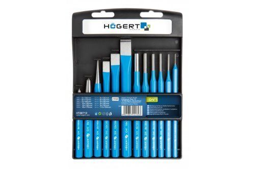 Набор зубил и керн, CrV, HT3B712 уп 12 шт Hoegert