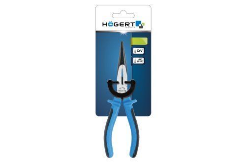 Плоскогубці подовжені прямі, CrV, 160, HT1P016 уп 1 шт Hoegert