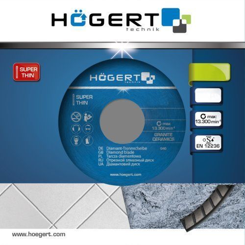 Диск отрезной алмазный, 230x2, HT6D716 Hoegert 16010802430 фото