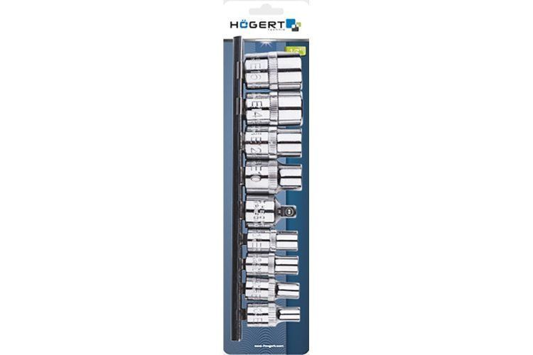 Набір головок Torx 1/4" і 3/8", CrV, HT1A884 уп 9 шт Hoegert 16011206430 фото