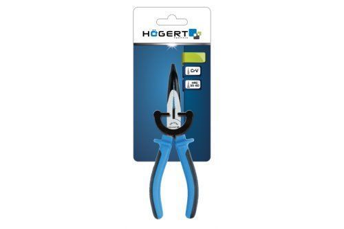 Плоскогубцы удлиненные изогнутые, CrV, 200, HT1P024 уп 1 шт Hoegert