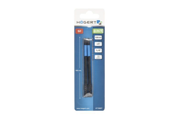 Бита ударная, PH1, 100, HT1S687 уп 2 шт Hoegert