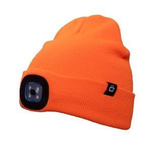 Шапка Hoegert OTTO HT5K495 со светодиодным фонариком, 100% акрил, оранжевая, универсальный размер 14060200630 фото