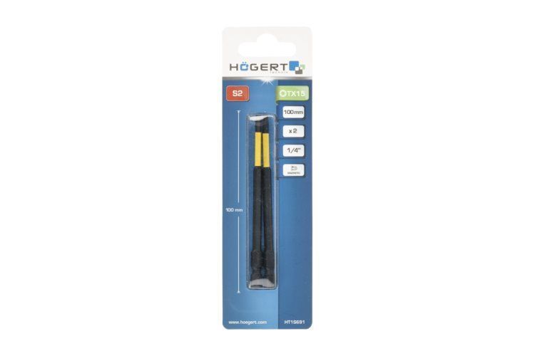 Біта ударна Torx, TX15, 100, HT1S691 уп 2 шт Hoegert