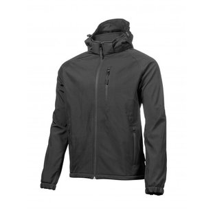 Куртка Hoegert DITTER HT5K260-S с капюшоном SoftShell 96% полиэстер/4% эластан черная, S (48) 14010201930 фото