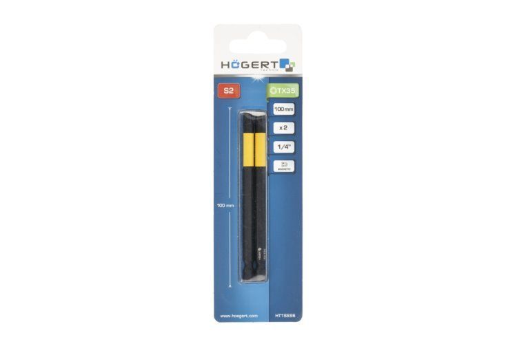 Бита ударная Torx, TX35, 100, HT1S696 уп 2 шт Hoegert
