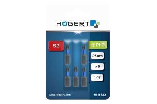 Бита ударная, PH3, 25, HT1S123 уп 5 шт Hoegert