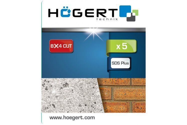 Набор буров SDS+, HT6D370 уп 5 шт Hoegert 16010204630 фото