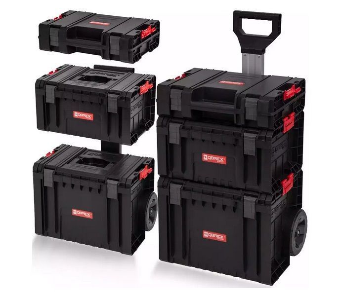 Набор ящиков для инструментов на колесах, 18", 450x390x705, SYSTEM PRO Set 1, Z254935PG001, QBRICK 11060402101 фото