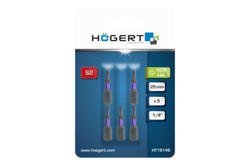 Біта ударна, HEX4, 25, HT1S146 уп 5 шт Hoegert