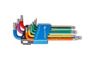 Набор ключей Torx, цветных, HT1W817 уп 9 шт Hoegert